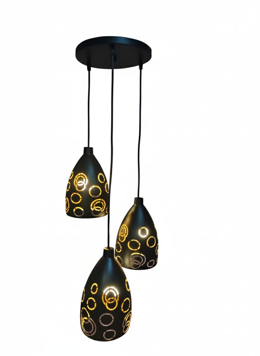 D&D Cluster Pendant Gamma Hanging Wall Lamp 3 Pieces - Classic Series