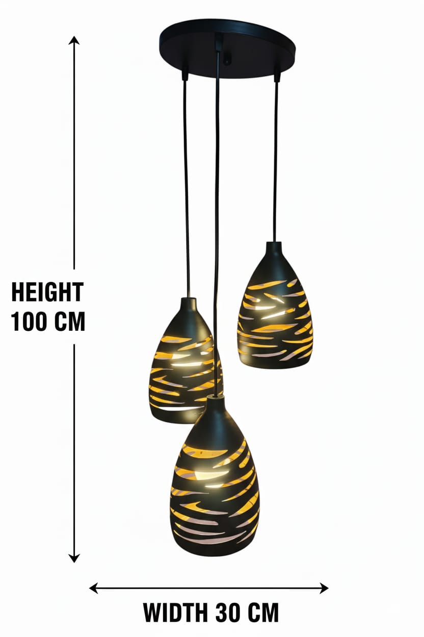 D&D Cluster Pendant Alpha Hanging Wall Lamp 3 Pices - Classic Series