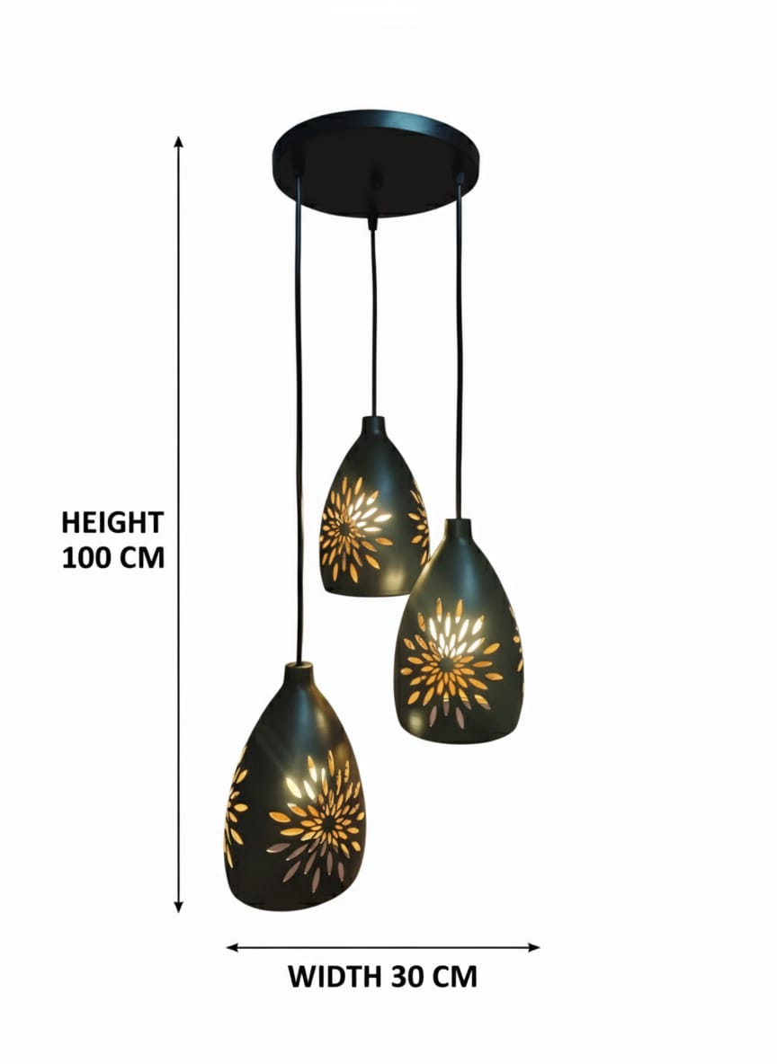 D&D Cluster Pendant Beta Hanging Wall Lamp 3 pieces - Classic Series
